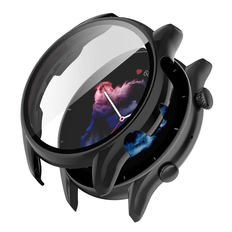 Supersauber Amazfit GTR 3 / Amazfit GTR 3 Pro Universell Hülle mit Displayschutz in Plastik und Gehärtetes Glas