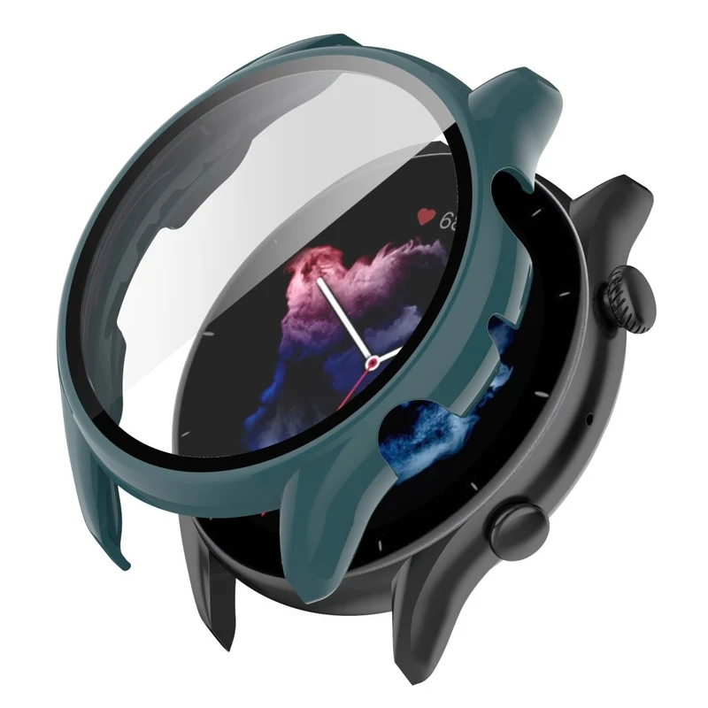 Supersauber Amazfit GTR 3 / Amazfit GTR 3 Pro Universell Hülle mit Displayschutz in Plastik und Gehärtetes Glas
