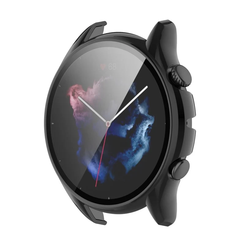 Supersauber Amazfit GTR 3 / Amazfit GTR 3 Pro Universell Hülle mit Displayschutz in Plastik und Gehärtetes Glas