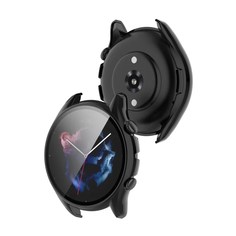 Supersauber Amazfit GTR 3 / Amazfit GTR 3 Pro Universell Hülle mit Displayschutz in Plastik und Gehärtetes Glas