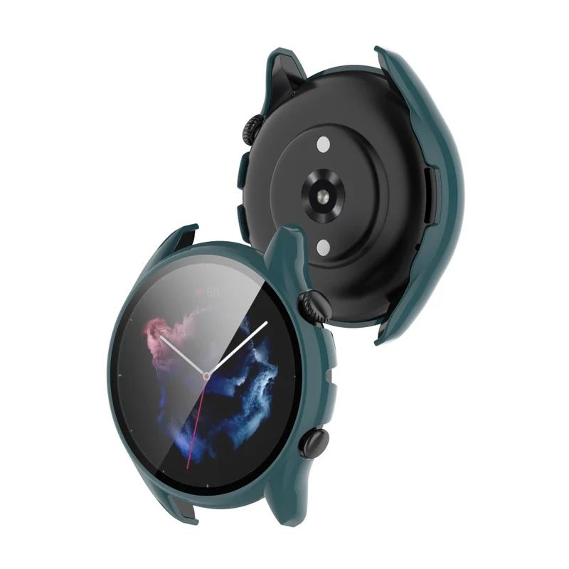Supersauber Amazfit GTR 3 / Amazfit GTR 3 Pro Universell Hülle mit Displayschutz in Plastik und Gehärtetes Glas