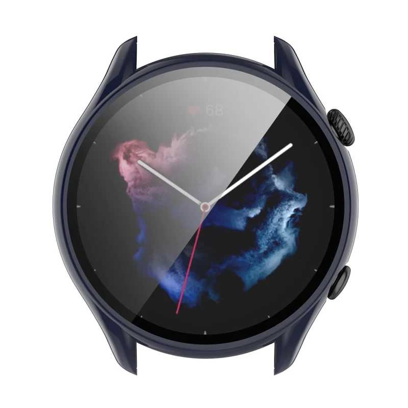 Supersauber Amazfit GTR 3 / Amazfit GTR 3 Pro Universell Hülle mit Displayschutz in Plastik und Gehärtetes Glas