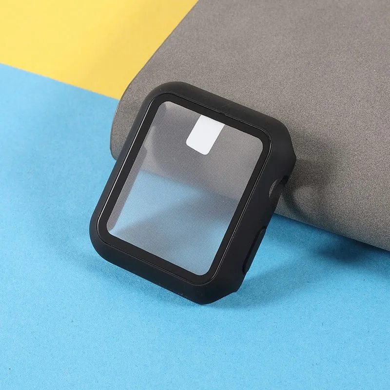 Auffallend Modisch Apple Watch Series 7 45mm Hülle mit Displayschutz in Gehärtetes Glas
