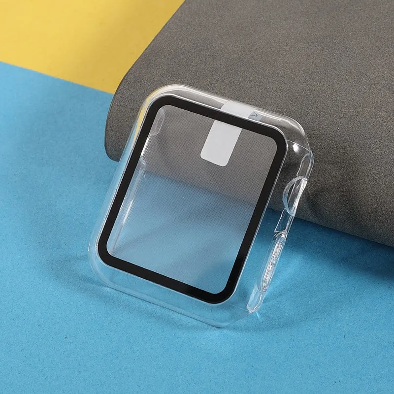 Auffallend Modisch Apple Watch Series 7 45mm Hülle mit Displayschutz in Gehärtetes Glas