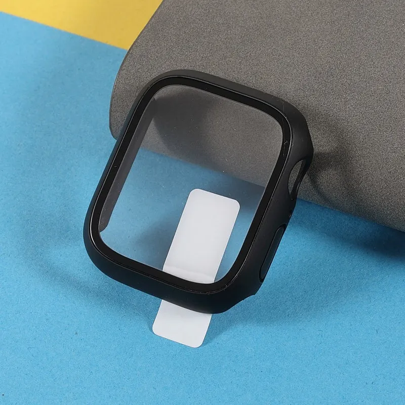 Super Stylisch Apple Watch Series 7 41mm Hülle mit Displayschutz in Gehärtetes Glas