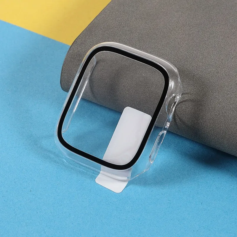 Super Stylisch Apple Watch Series 7 41mm Hülle mit Displayschutz in Gehärtetes Glas