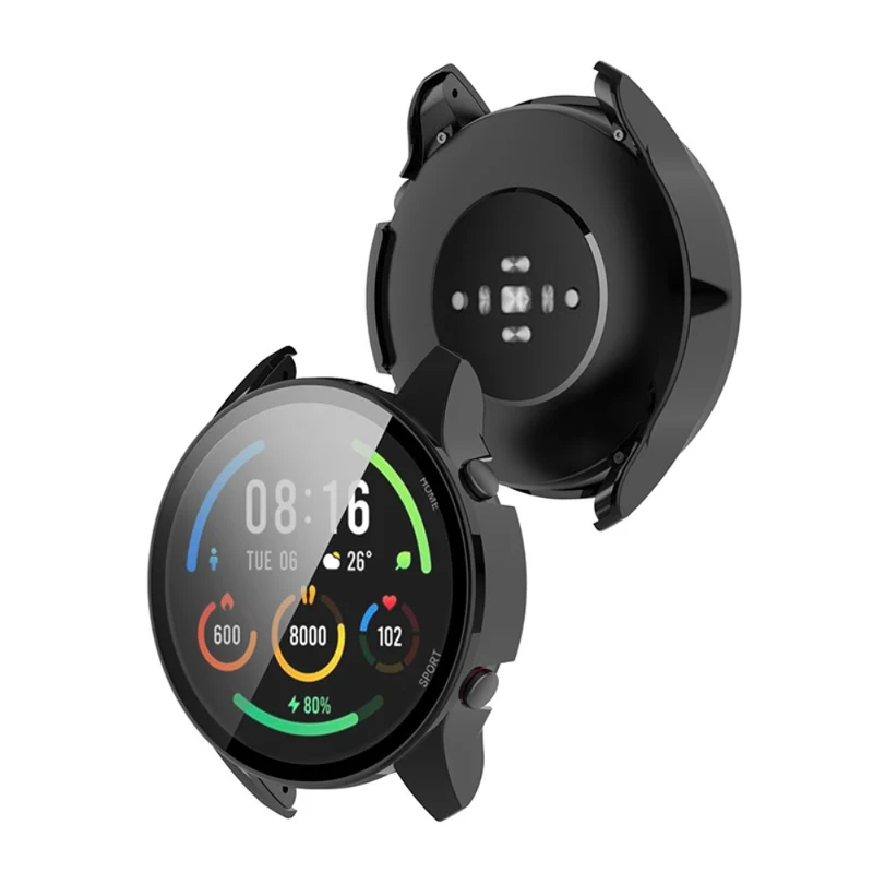 Absolut Modisch Xiaomi Mi Watch Color Sports Hülle mit Displayschutz in Plastik und Gehärtetes Glas