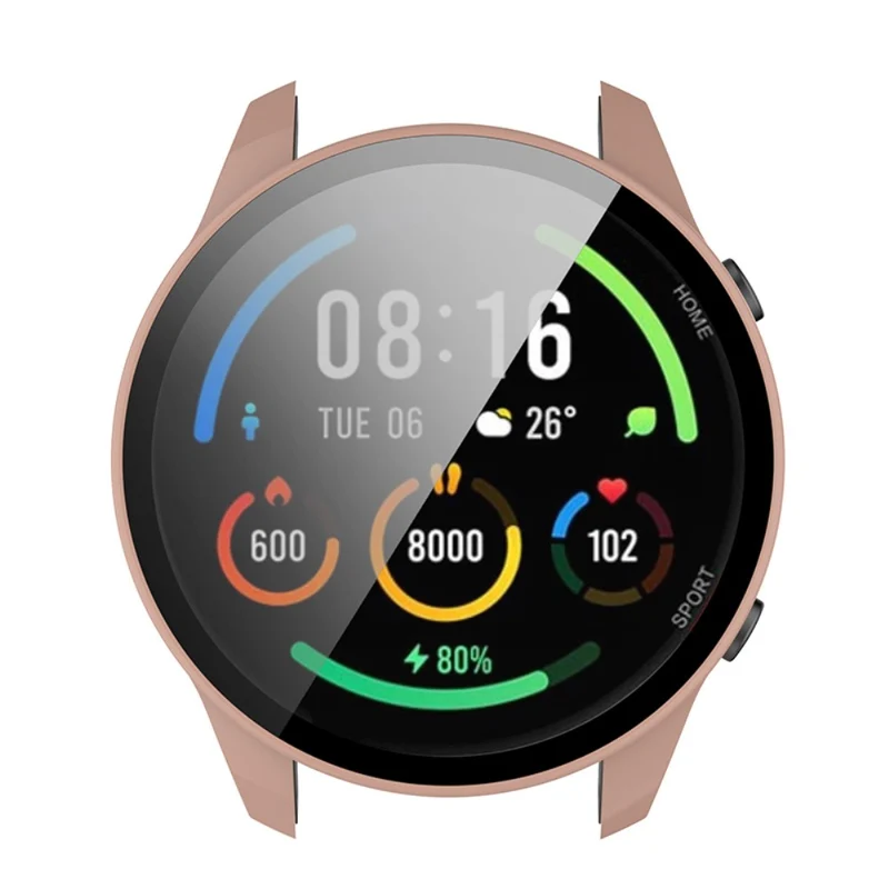 Absolut Modisch Xiaomi Mi Watch Color Sports Hülle mit Displayschutz in Plastik und Gehärtetes Glas