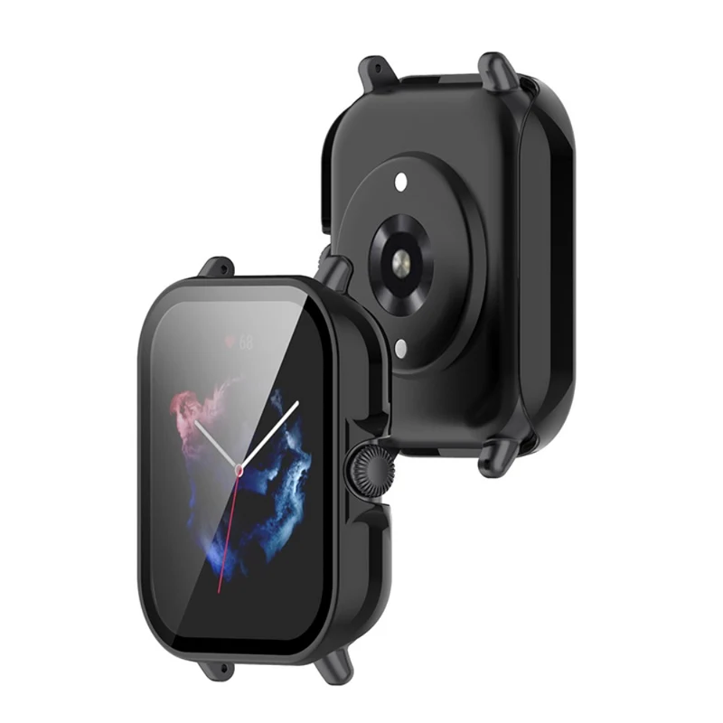 Super Stylisch Amazfit GTS 3 Hülle mit Displayschutz in Plastik und Gehärtetes Glas