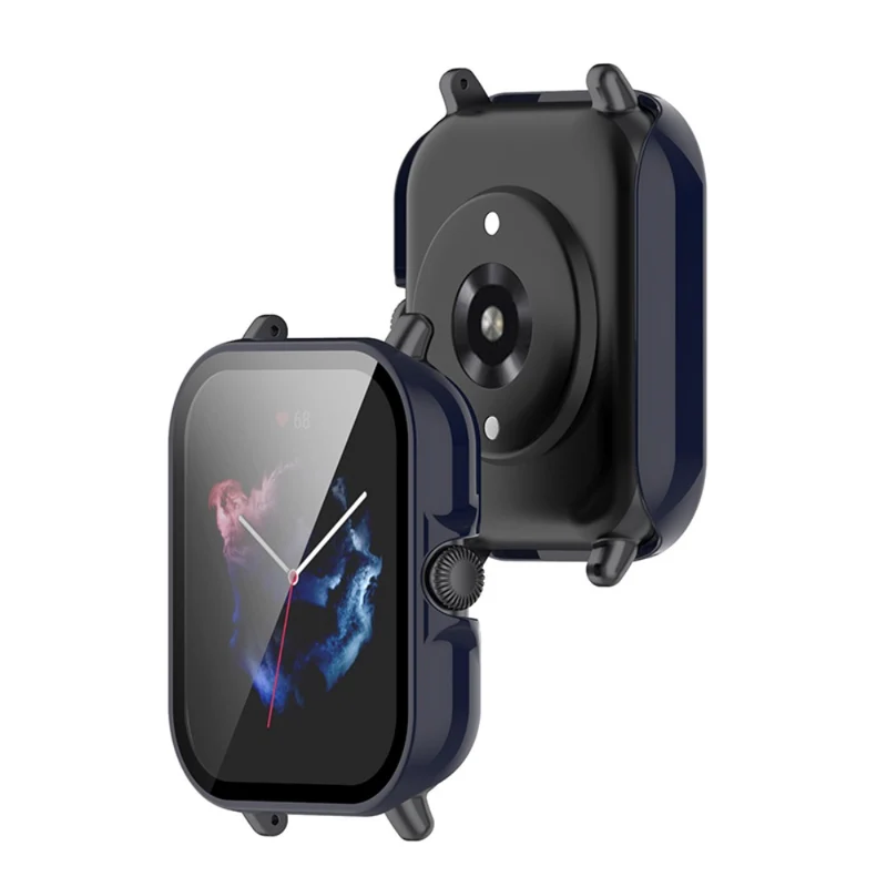 Super Stylisch Amazfit GTS 3 Hülle mit Displayschutz in Plastik und Gehärtetes Glas