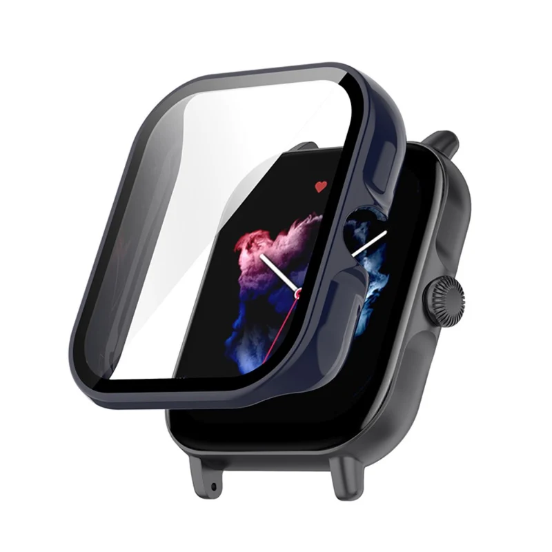 Super Stylisch Amazfit GTS 3 Hülle mit Displayschutz in Plastik und Gehärtetes Glas
