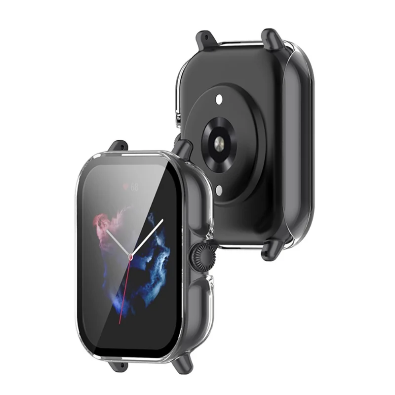 Super Stylisch Amazfit GTS 3 Hülle mit Displayschutz in Plastik und Gehärtetes Glas