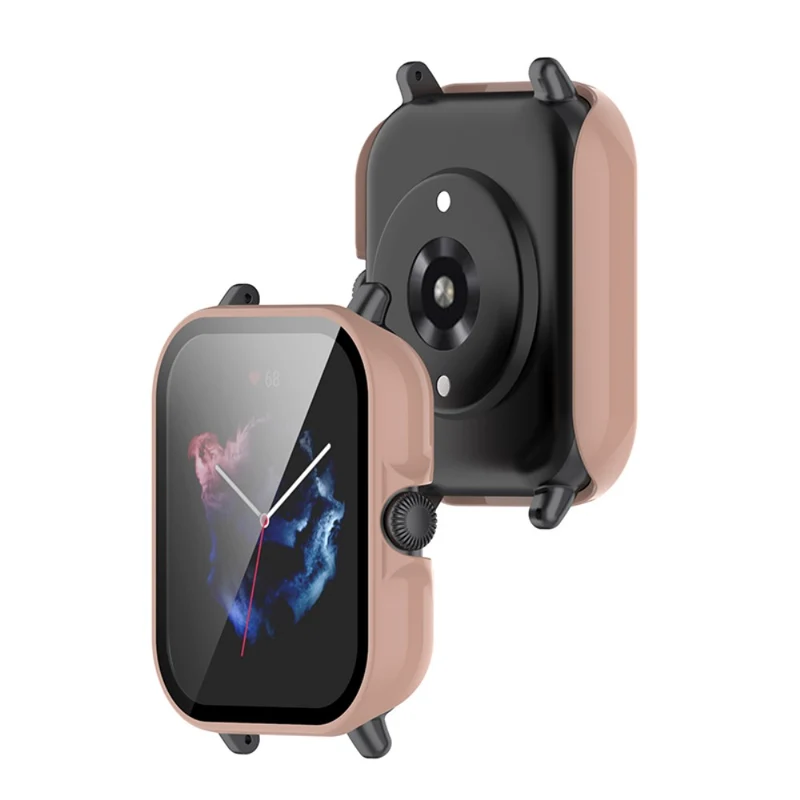 Super Stylisch Amazfit GTS 3 Hülle mit Displayschutz in Plastik und Gehärtetes Glas
