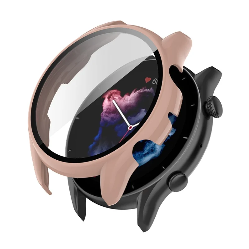 Absolut Modisch Amazfit GTR 3 / Amazfit GTR 3 Pro Universell Hülle mit Displayschutz in Plastik und Gehärtetes Glas