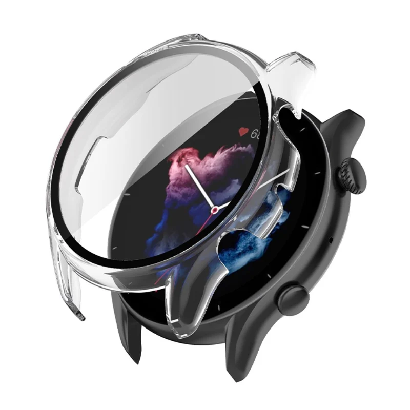 Absolut Modisch Amazfit GTR 3 / Amazfit GTR 3 Pro Universell Hülle mit Displayschutz in Plastik und Gehärtetes Glas
