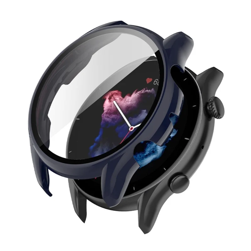 Absolut Modisch Amazfit GTR 3 / Amazfit GTR 3 Pro Universell Hülle mit Displayschutz in Plastik und Gehärtetes Glas