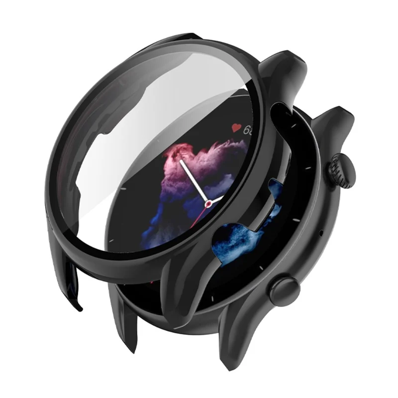 Absolut Modisch Amazfit GTR 3 / Amazfit GTR 3 Pro Universell Hülle mit Displayschutz in Plastik und Gehärtetes Glas