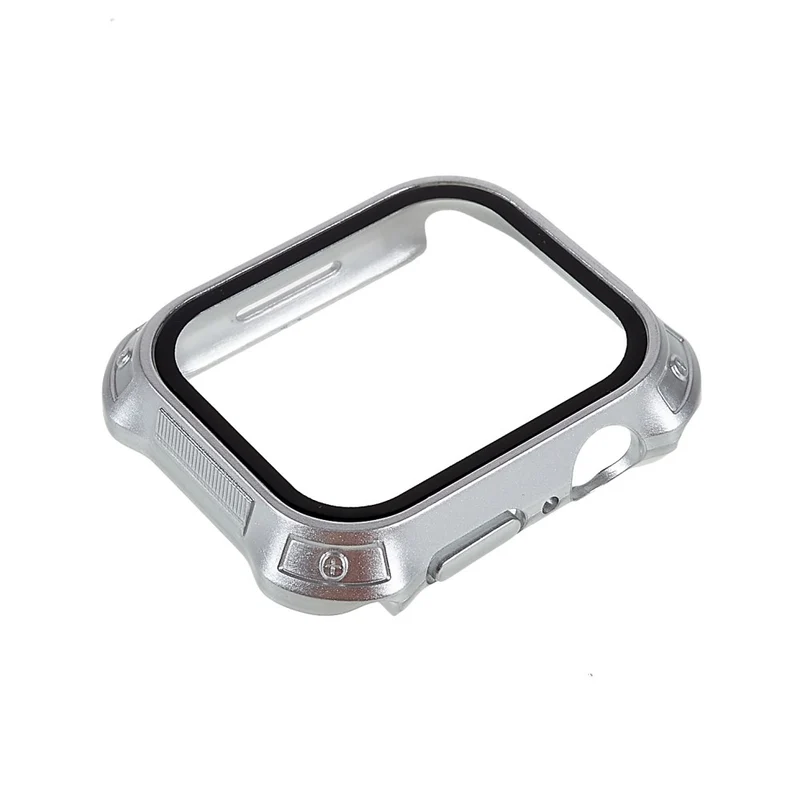 Schützend Apple Watch Series 7 41mm Hülle mit Displayschutz in Plastik und Gehärtetes Glas