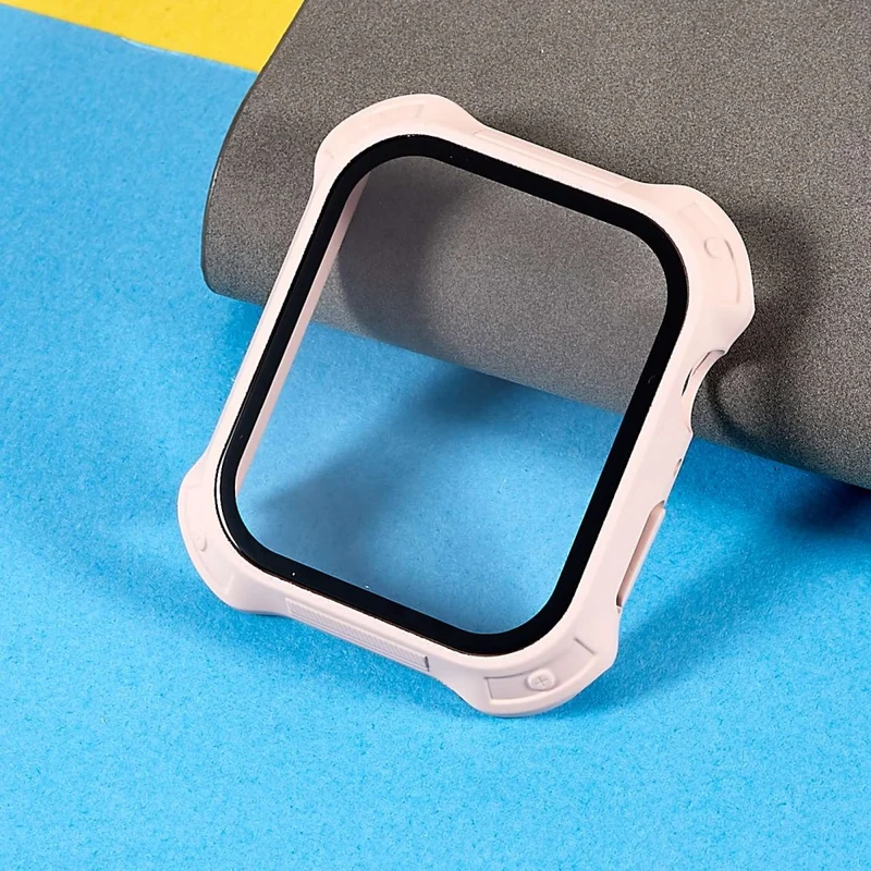 Auffallend Gut Apple Watch Series 7 45mm Hülle mit Displayschutz in Plastik und Gehärtetes Glas