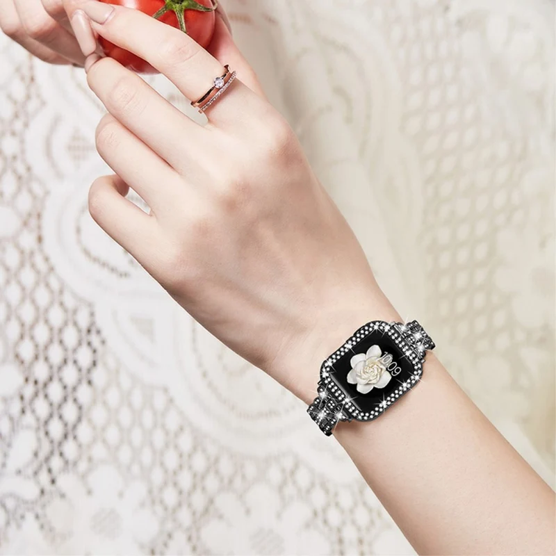Sehr angenehm Universell Apple Metall und Strass armband