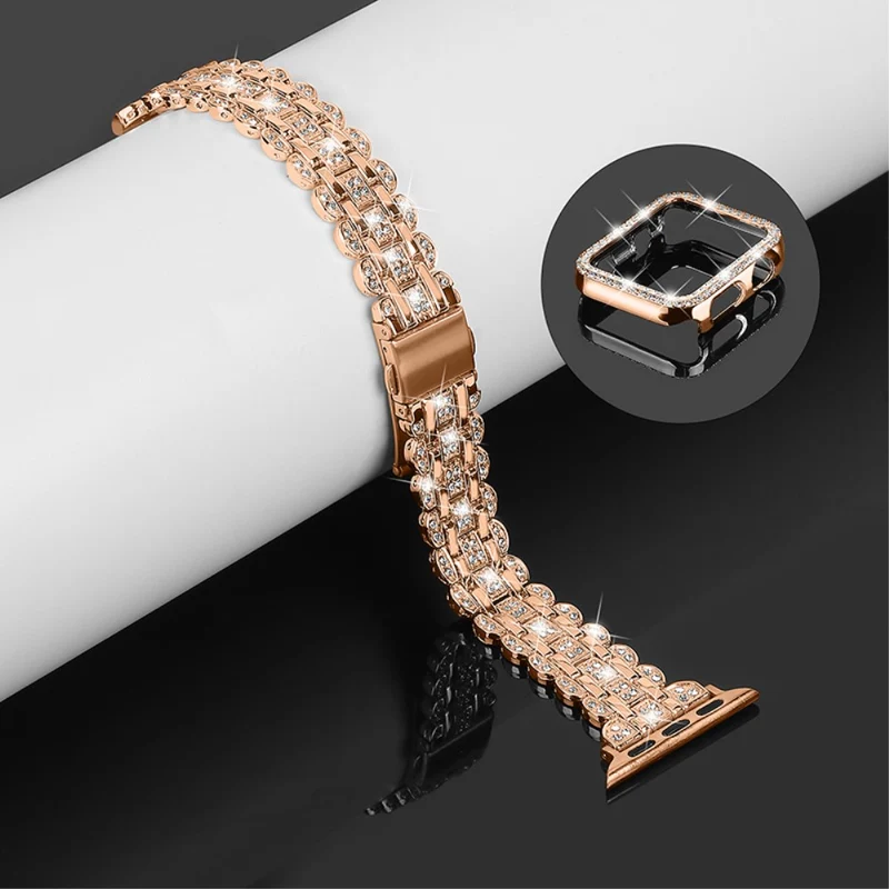 Sehr angenehm Universell Apple Metall und Strass armband