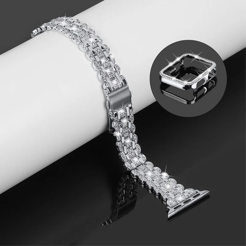 Sehr angenehm Universell Apple Metall und Strass armband
