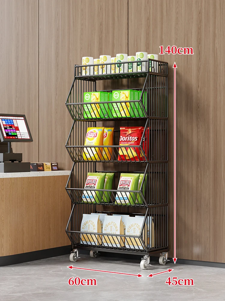 Drei-Stufiger Mobiler Drahtkorb-Organizer-Wagen