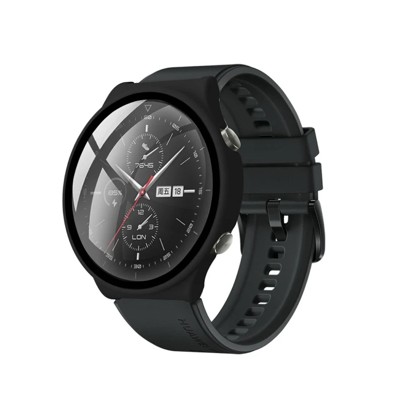 Unglaublich Stylisch Huawei Watch GT 2 Pro Hülle mit Displayschutz in Plastik und Gehärtetes Glas
