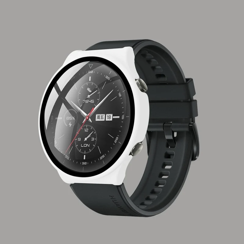 Unglaublich Stylisch Huawei Watch GT 2 Pro Hülle mit Displayschutz in Plastik und Gehärtetes Glas