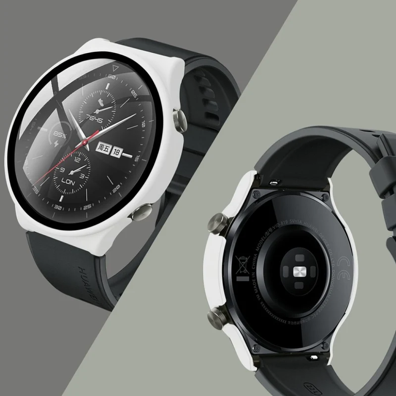 Unglaublich Stylisch Huawei Watch GT 2 Pro Hülle mit Displayschutz in Plastik und Gehärtetes Glas