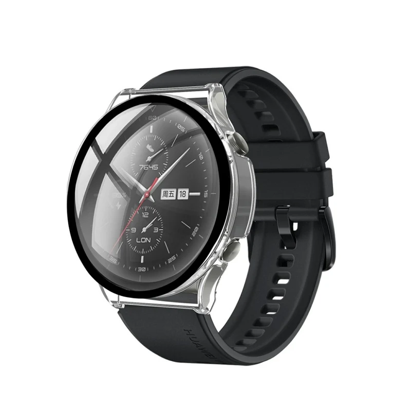 Unglaublich Stylisch Huawei Watch GT 2 Pro Hülle mit Displayschutz in Plastik und Gehärtetes Glas