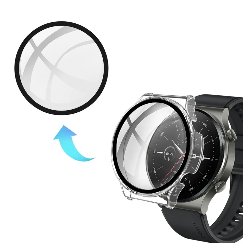 Unglaublich Stylisch Huawei Watch GT 2 Pro Hülle mit Displayschutz in Plastik und Gehärtetes Glas