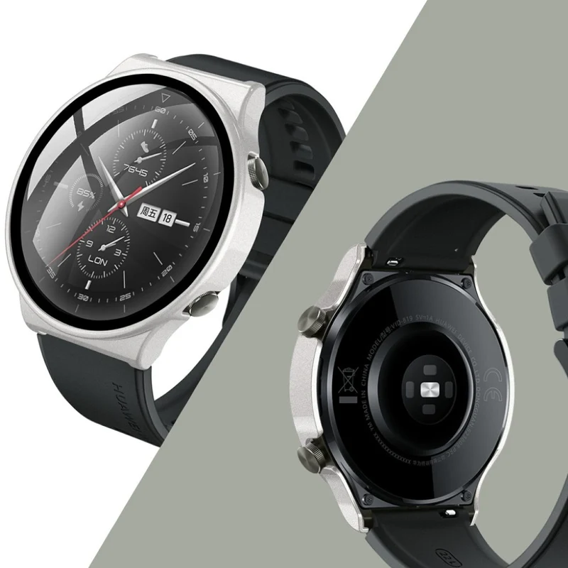 Unglaublich Stylisch Huawei Watch GT 2 Pro Hülle mit Displayschutz in Plastik und Gehärtetes Glas