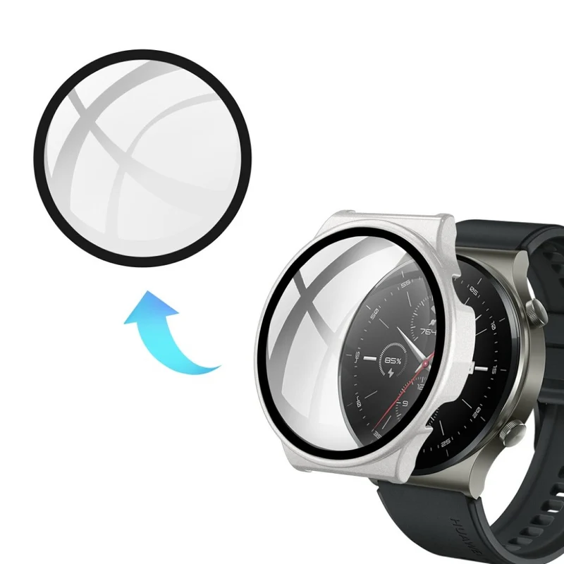 Unglaublich Stylisch Huawei Watch GT 2 Pro Hülle mit Displayschutz in Plastik und Gehärtetes Glas
