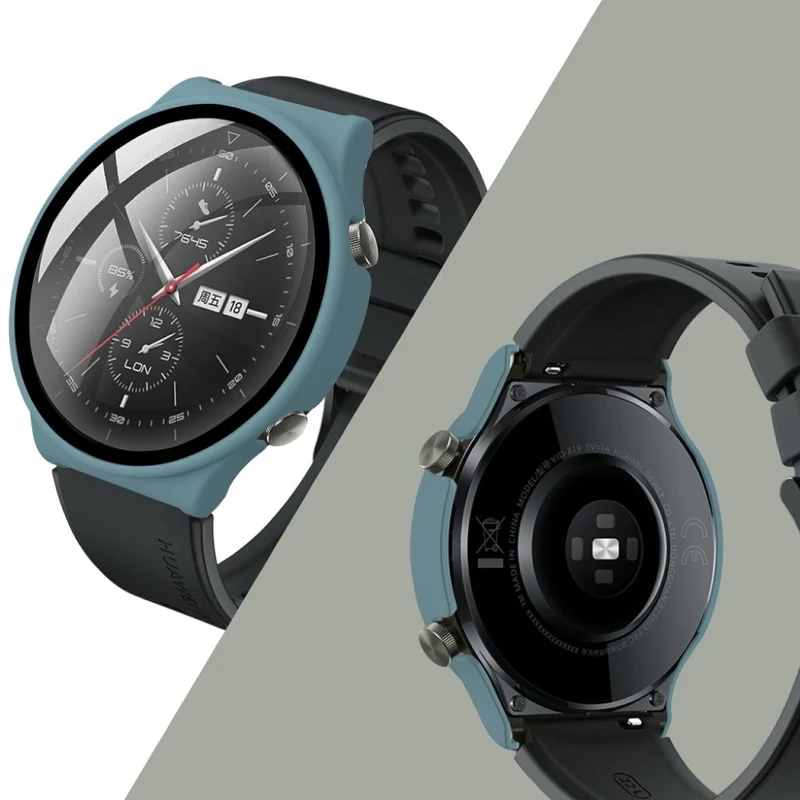 Unglaublich Stylisch Huawei Watch GT 2 Pro Hülle mit Displayschutz in Plastik und Gehärtetes Glas