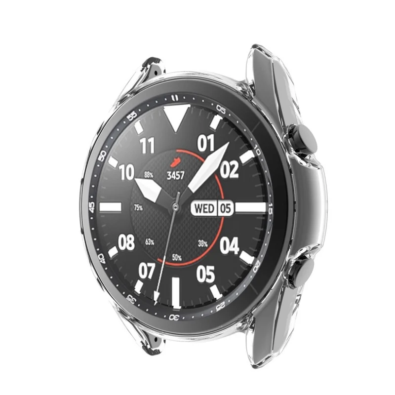 Absolut Modisch Samsung Galaxy Watch 3 (41mm) Hülle mit Displayschutz in Plastik und Gehärtetes Glas