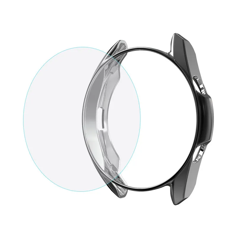 Schützend Samsung Galaxy Watch 3 (41mm) Hülle mit Displayschutz in Plastik und Gehärtetes Glas