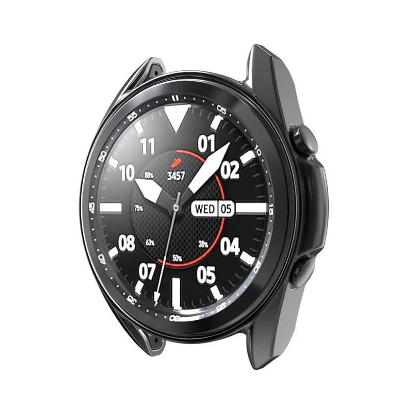 Schützend Samsung Galaxy Watch 3 (41mm) Hülle mit Displayschutz in Plastik und Gehärtetes Glas
