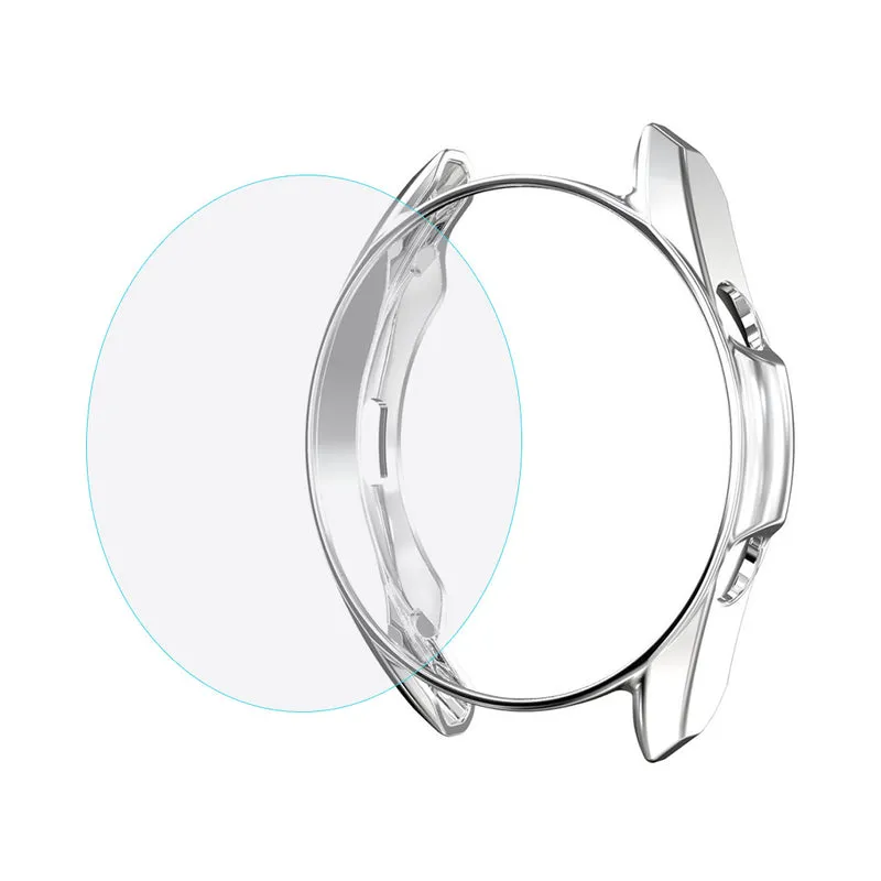 Schützend Samsung Galaxy Watch 3 (41mm) Hülle mit Displayschutz in Plastik und Gehärtetes Glas
