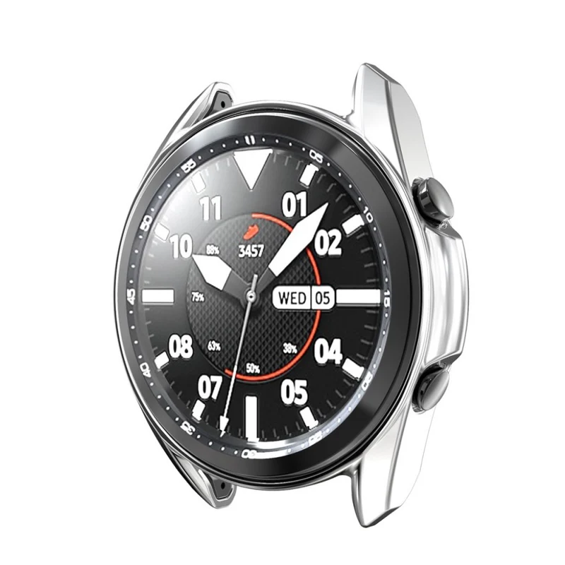 Schützend Samsung Galaxy Watch 3 (41mm) Hülle mit Displayschutz in Plastik und Gehärtetes Glas