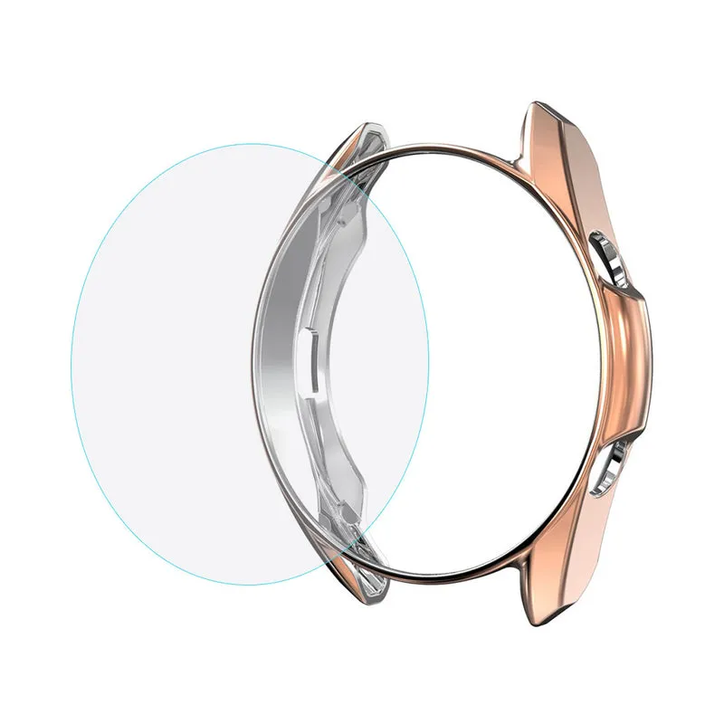 Schützend Samsung Galaxy Watch 3 (41mm) Hülle mit Displayschutz in Plastik und Gehärtetes Glas