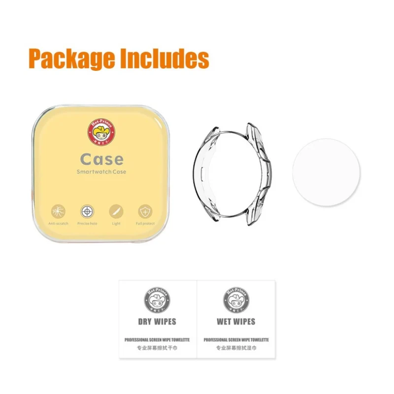 Mega Gut Samsung Galaxy Watch 3 (45mm) Hülle mit Displayschutz in Plastik und Gehärtetes Glas