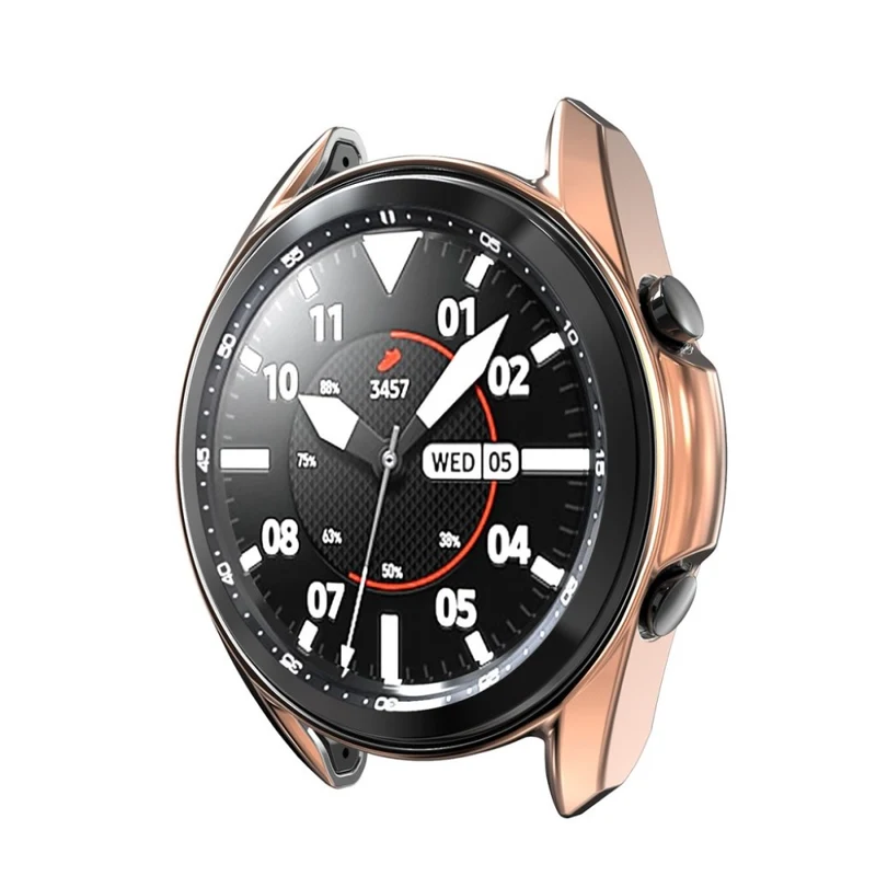 Auffallend Nett Samsung Galaxy Watch 3 (45mm) Hülle mit Displayschutz in Plastik und Gehärtetes Glas