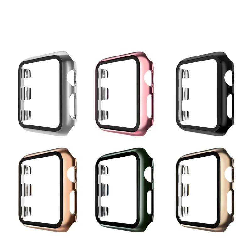 Absolut Schön Apple Watch Series 1-3 42mm Hülle mit Displayschutz in Gehärtetes Glas