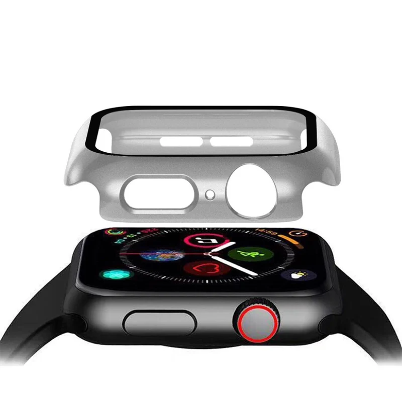 Absolut Schön Apple Watch Series 1-3 42mm Hülle mit Displayschutz in Gehärtetes Glas