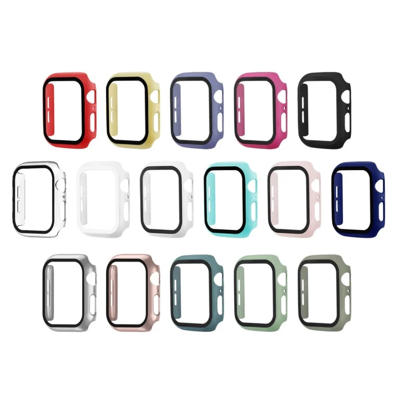 Absolut Schön Apple Watch Series 1-3 42mm Hülle mit Displayschutz in Gehärtetes Glas