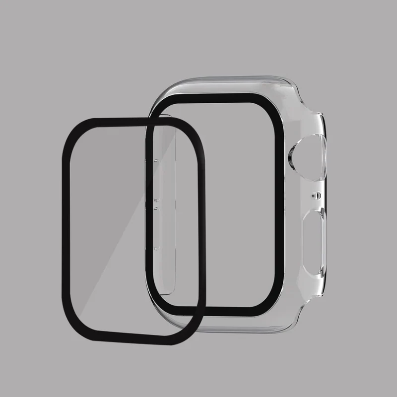 Absolut Schön Apple Watch Series 1-3 42mm Hülle mit Displayschutz in Gehärtetes Glas