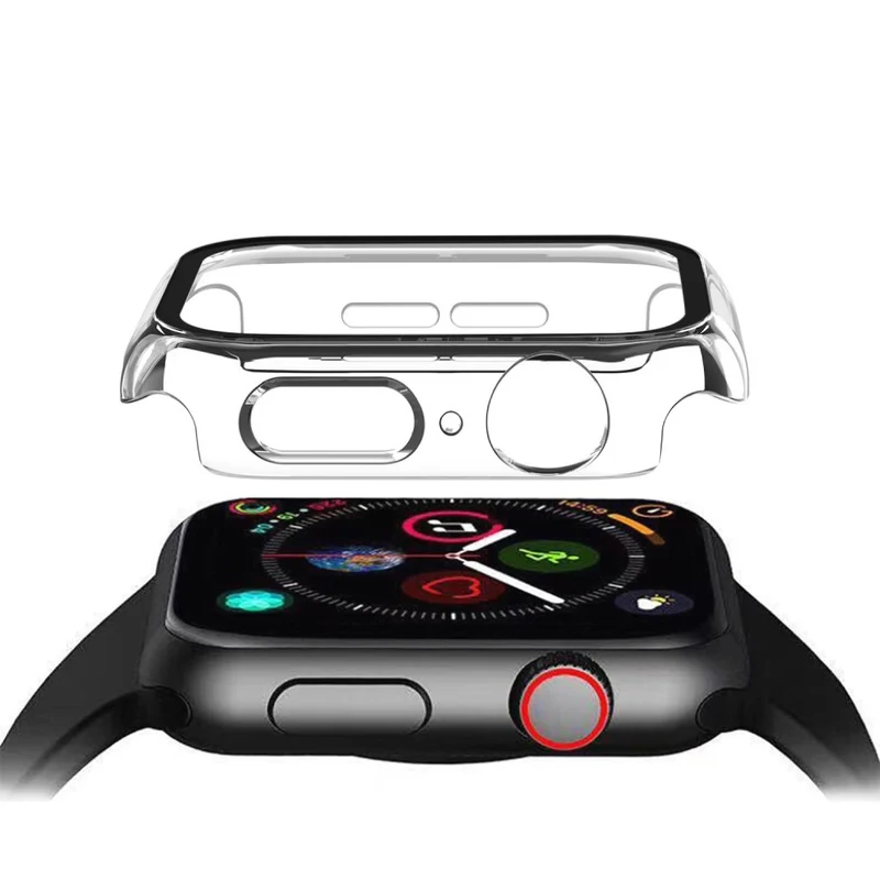 Absolut Schön Apple Watch Series 1-3 42mm Hülle mit Displayschutz in Gehärtetes Glas