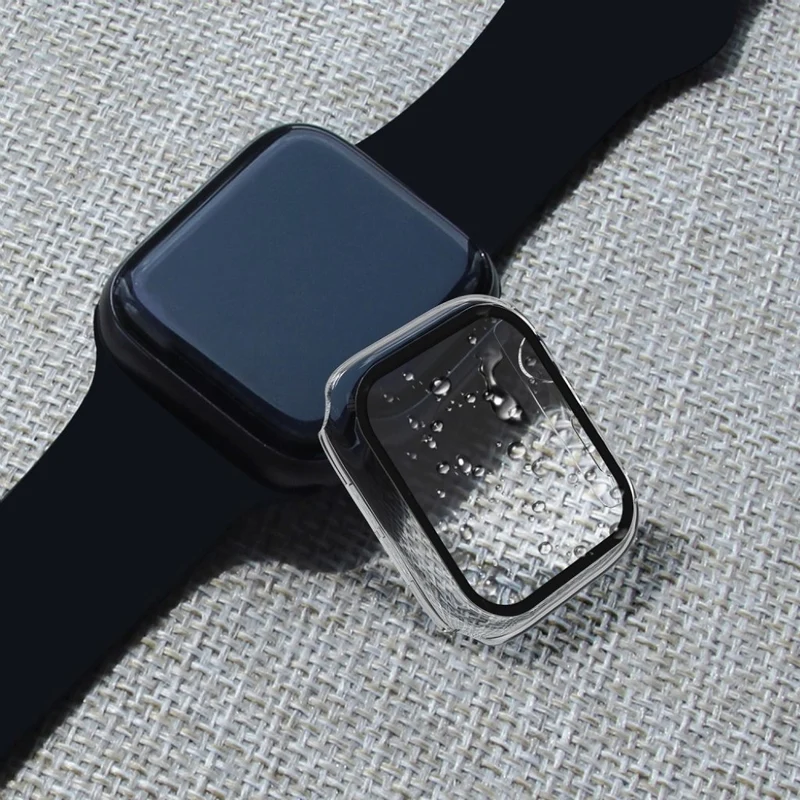 Absolut Schön Apple Watch Series 1-3 42mm Hülle mit Displayschutz in Gehärtetes Glas