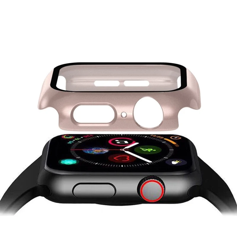 Absolut Schön Apple Watch Series 1-3 42mm Hülle mit Displayschutz in Gehärtetes Glas